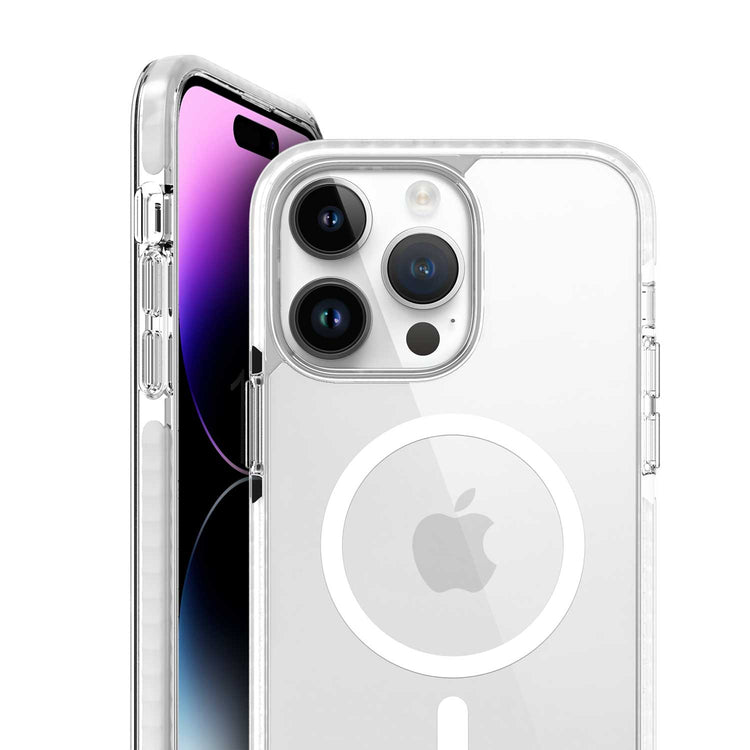 iPhone 14 Pro Max Clear Magsafe Case White