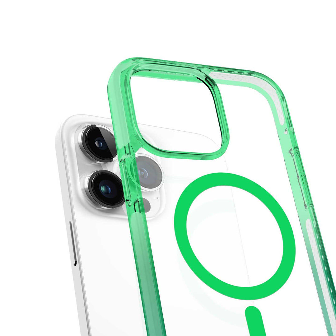 CASETiNO Magsafe Protective Clear Green Case for iPhone 14 Pro Max