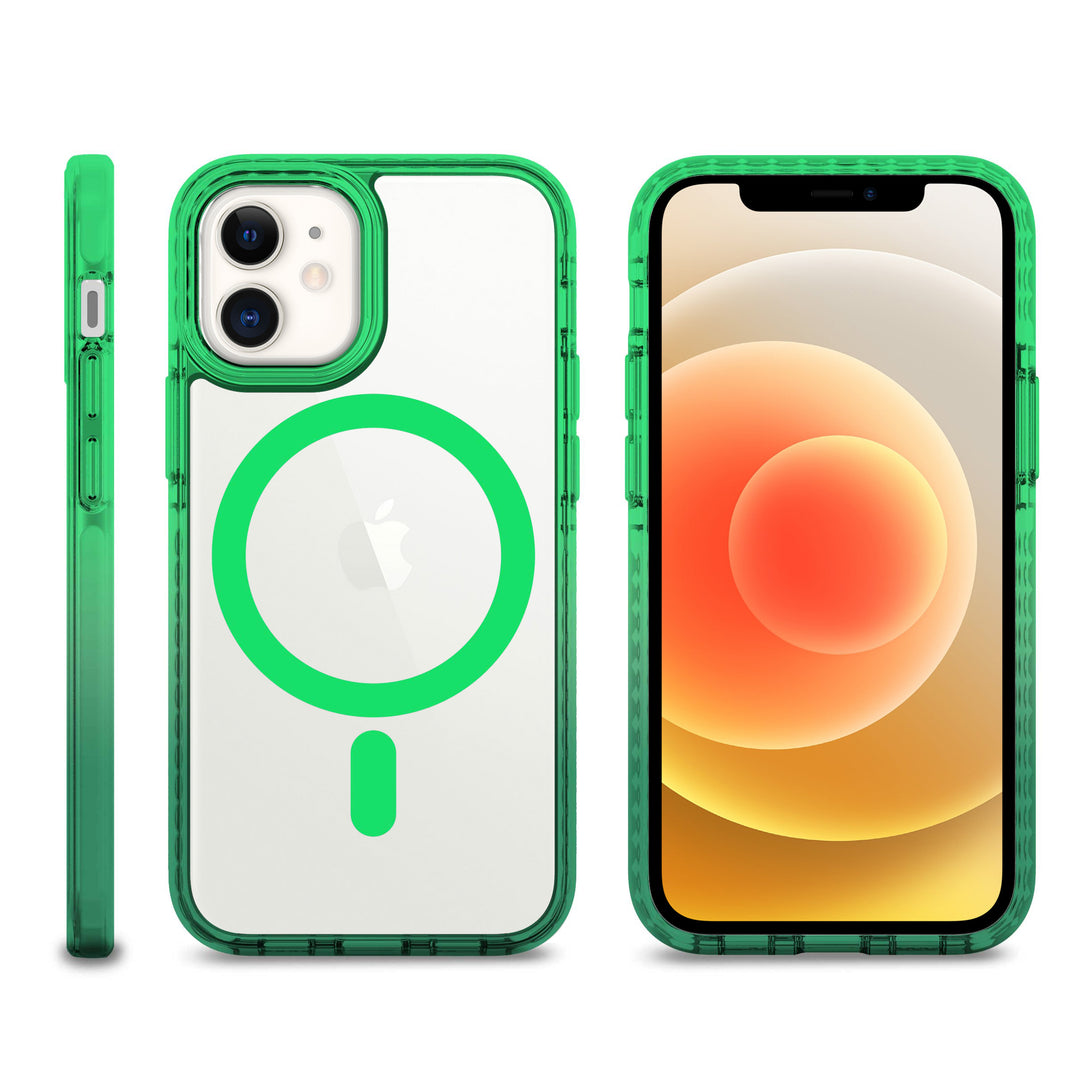 iPhone 12 Clear Magsafe Case Green