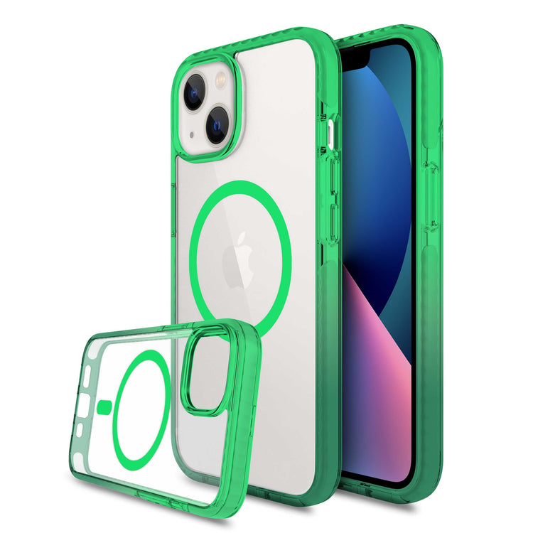 iPhone 13 Clear Magsafe Case Green