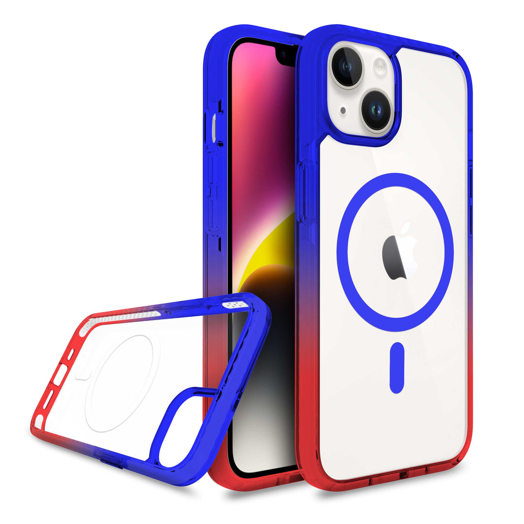 iPhone 14 Clear Magsafe Case Blue