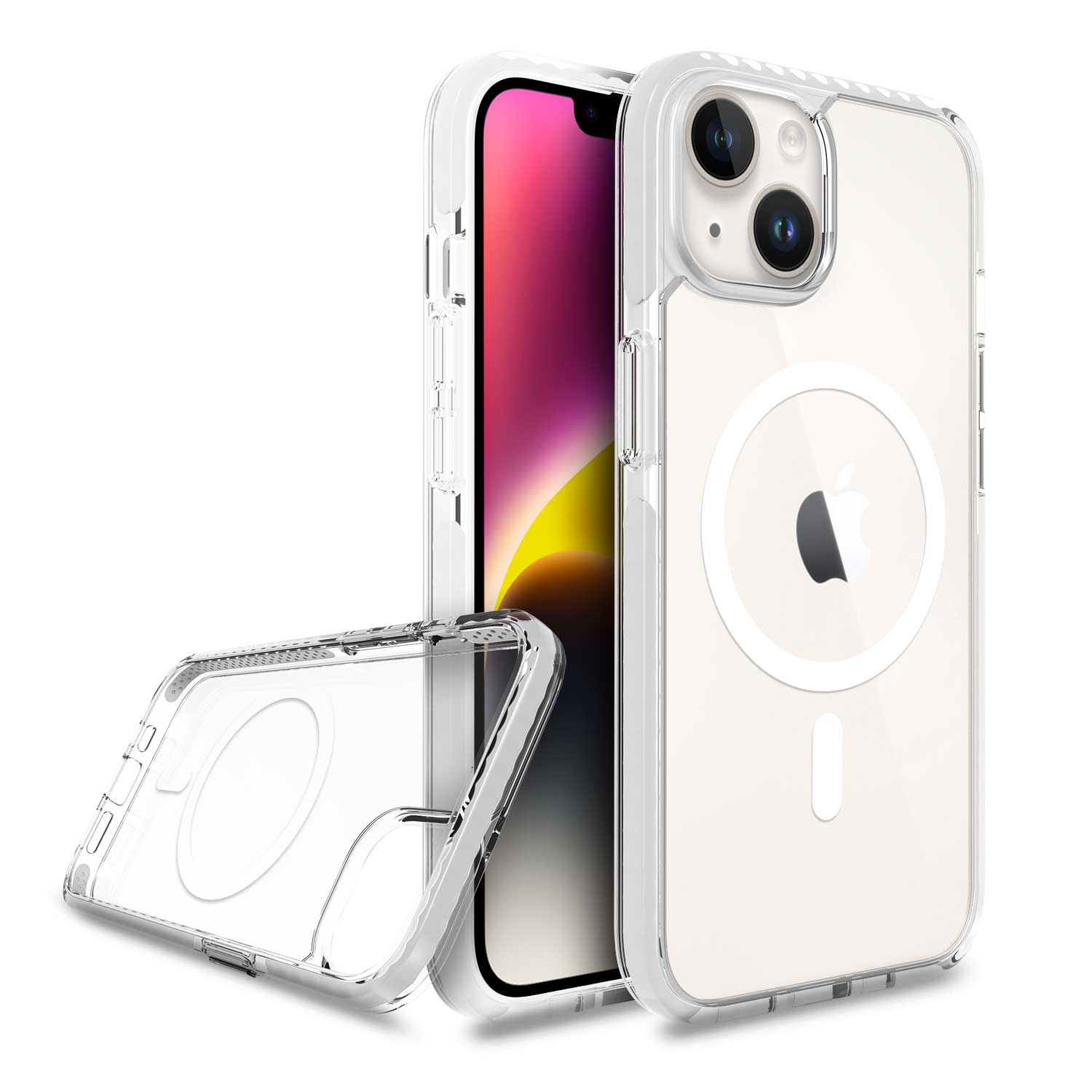 iPhone 14 Plus Clear Magsafe Case White